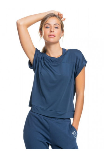 Женская Спортивная Футболка Roxy Lets Shake Hands Mood Indigo